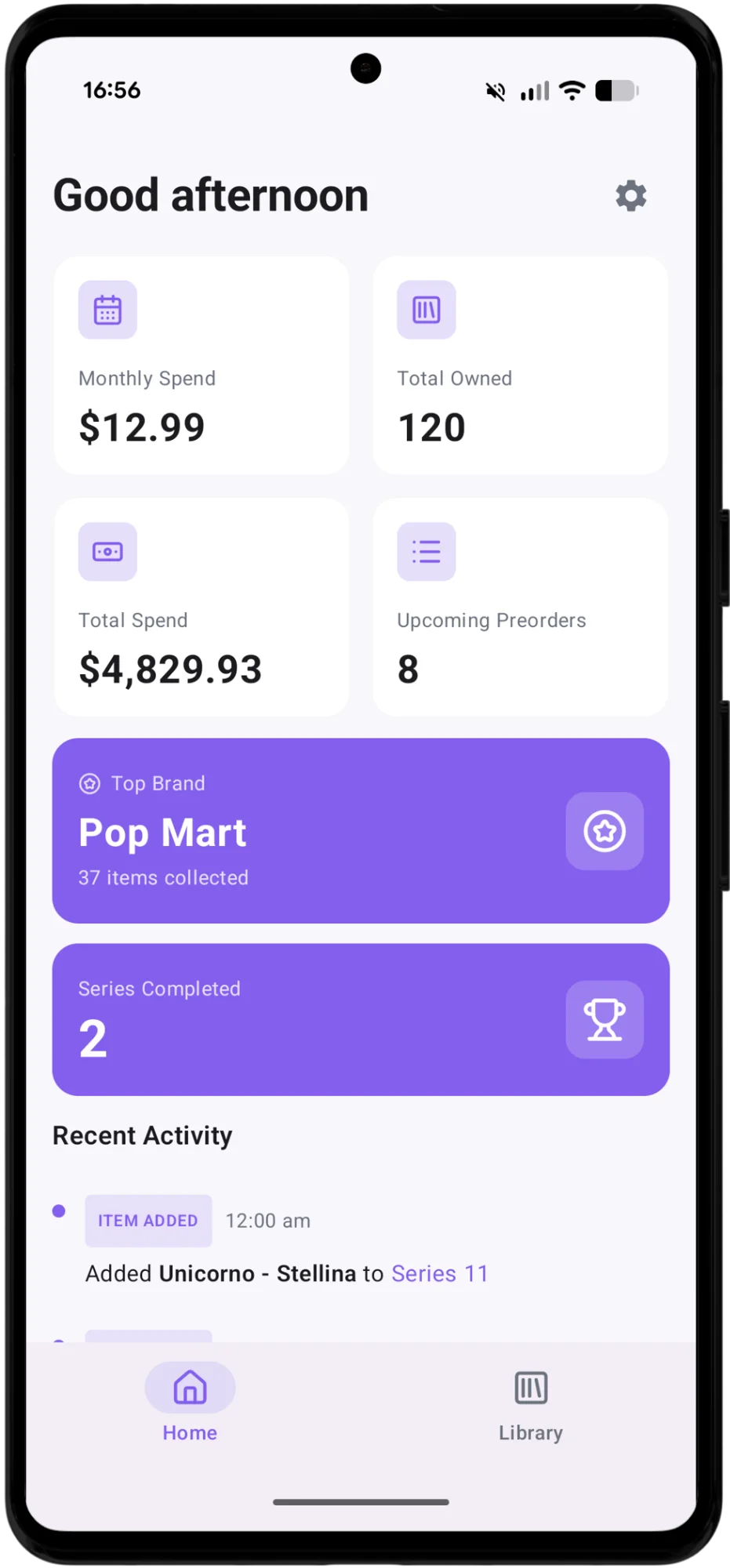 Cubby app home screen